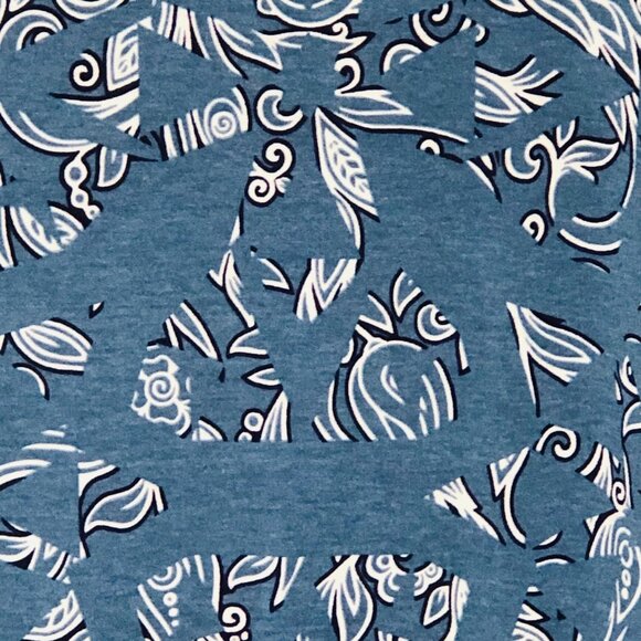 LuLaRoe Julia dress short sleeve blue white polyester blend xxs 38 READ new - Picture 9 of 12